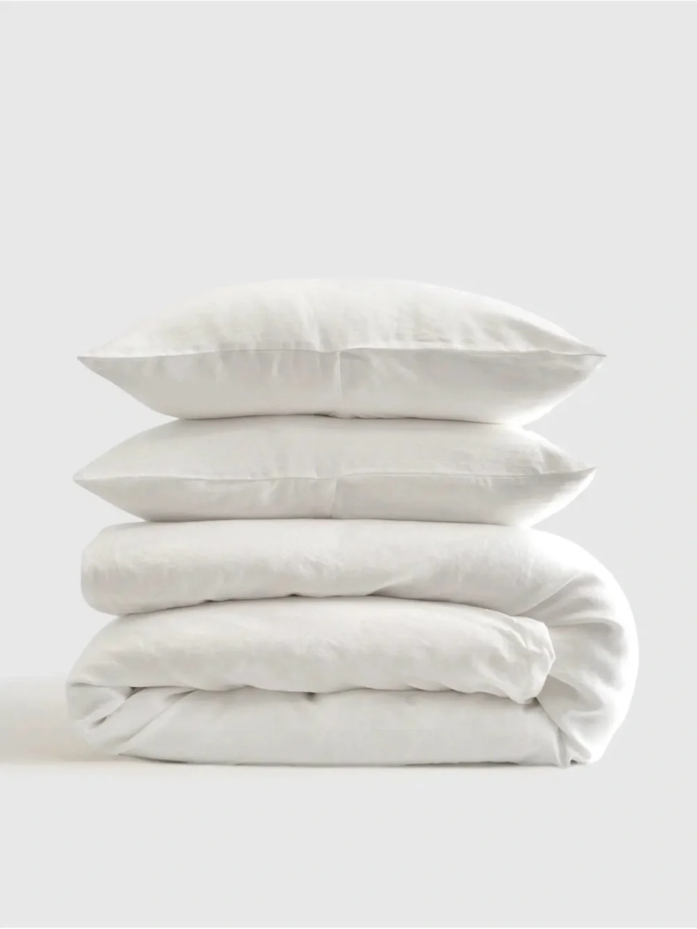 NWOT European Linen Duvet Set - White King/CalKing - 214 Retail